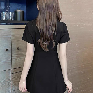 Set Bộ Áo Vest Phối Viền Cột Nơ Đính Nút Dịu Dàng Xinh Xắn