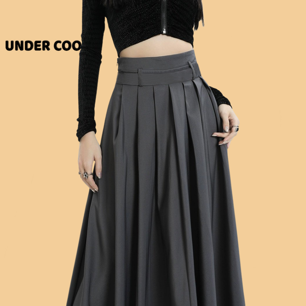 Chân Váy Dáng Dài Xếp Ly Rối UNDERCOOL 90cm Ulzzang Trẻ Trung CV31