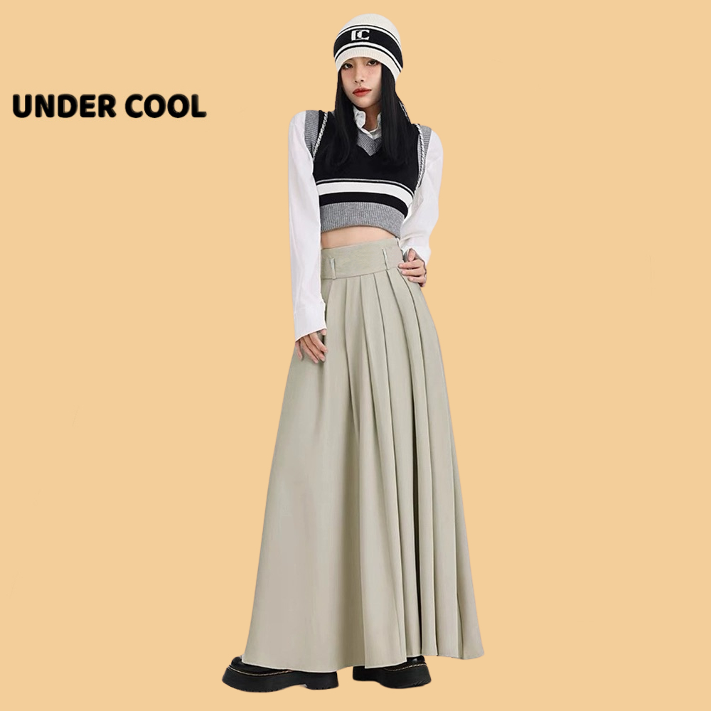 Chân Váy Dáng Dài Xếp Ly Rối UNDERCOOL 90cm Ulzzang Trẻ Trung CV31
