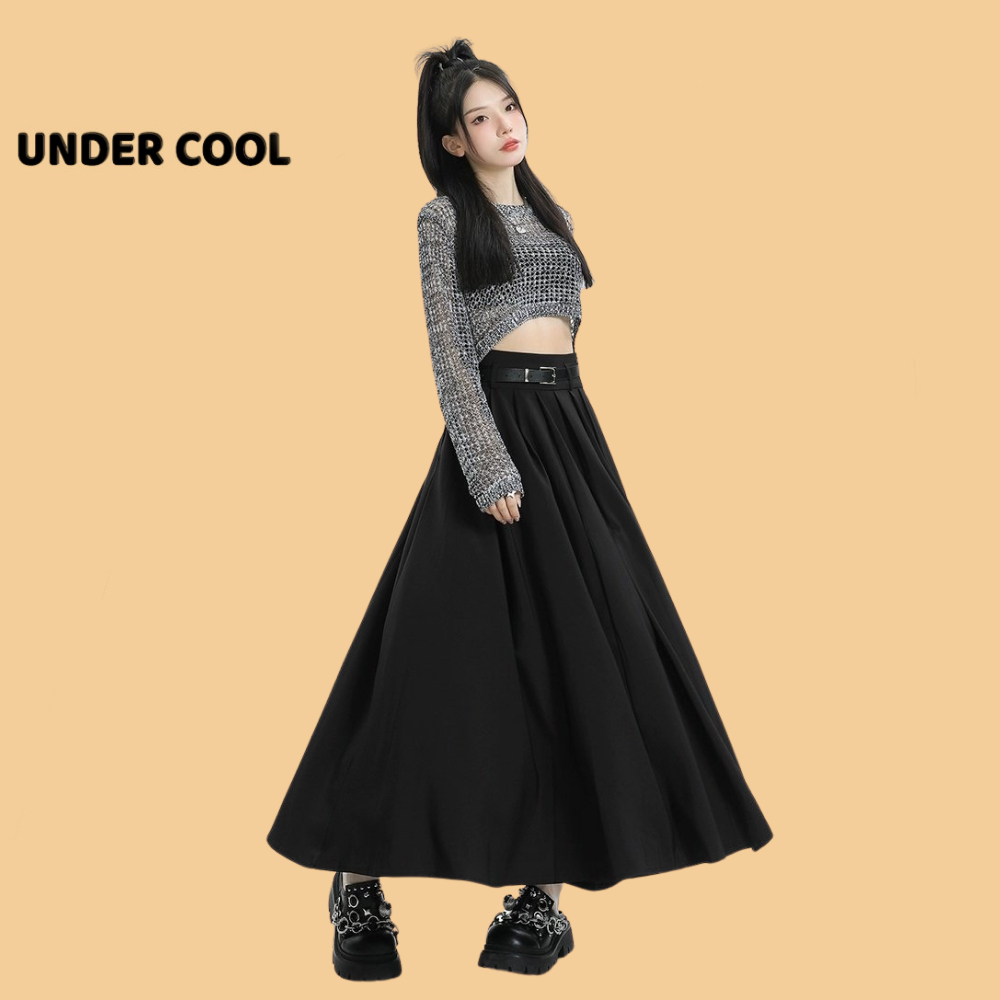 Chân Váy Dáng Dài Xếp Ly Rối UNDERCOOL 90cm Ulzzang Trẻ Trung CV31