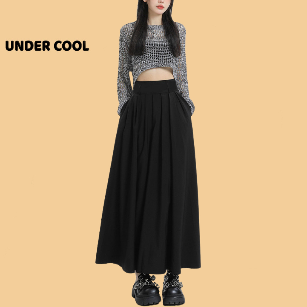 Chân Váy Dáng Dài Xếp Ly Rối UNDERCOOL 90cm Ulzzang Trẻ Trung CV31