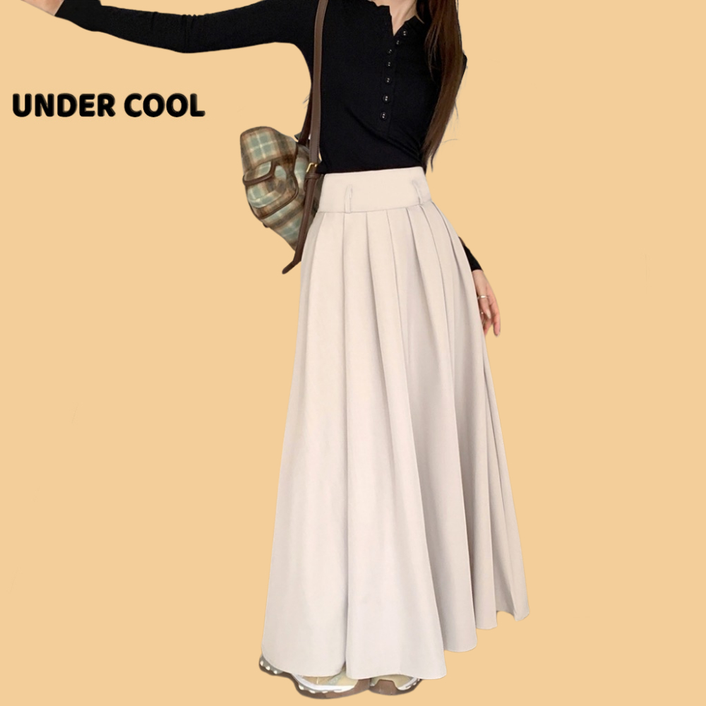 Chân Váy Dáng Dài Xếp Ly Rối UNDERCOOL 90cm Ulzzang Trẻ Trung CV31