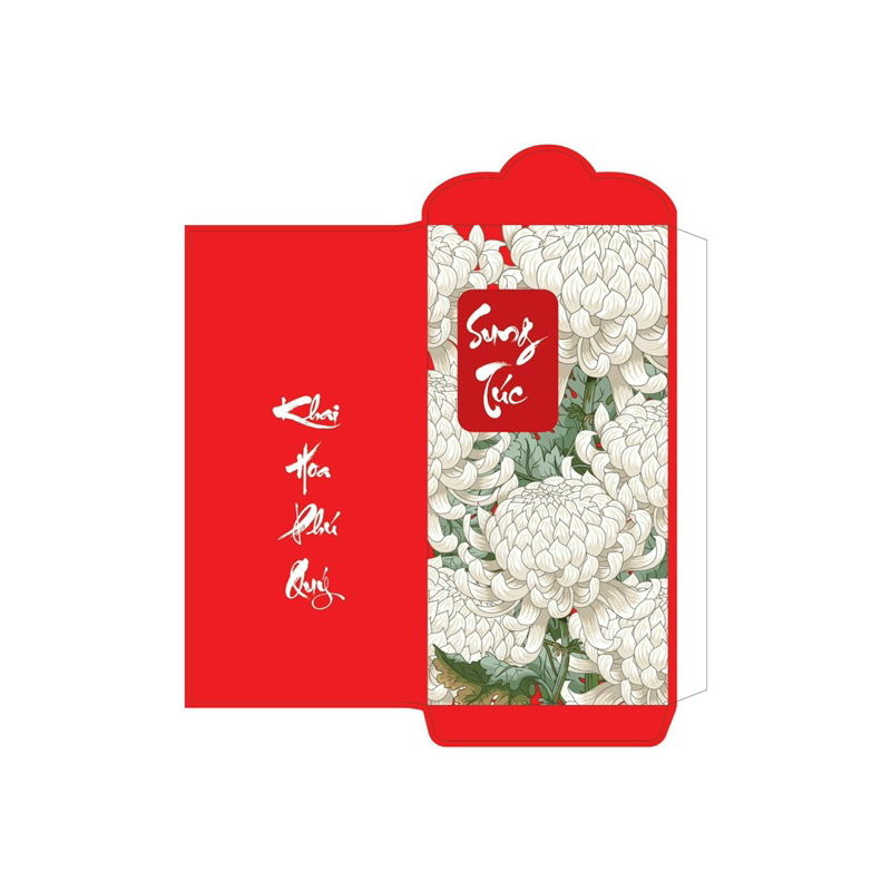 Lì xì tết hoa cúc đẹp từng mini mét ( tập 6 phong bao)