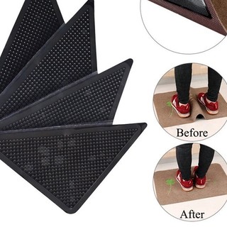 (freeship) Set 4 Miếng Dán Silicon Cố Định Thảm Trải Sàn Chống Trượt Đa Năng