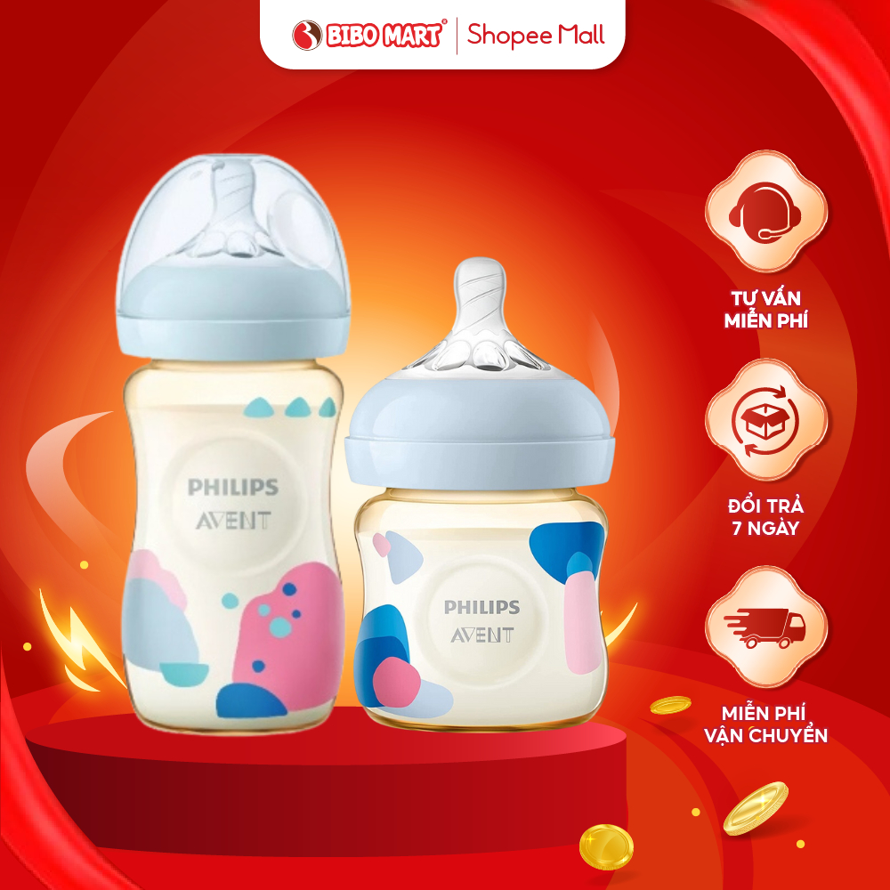 Bình Sữa Avent Thiết Kế Tự Nhiên Nhựa PPSU Cao Cấp Dành Cho Trẻ Từ 1 ...