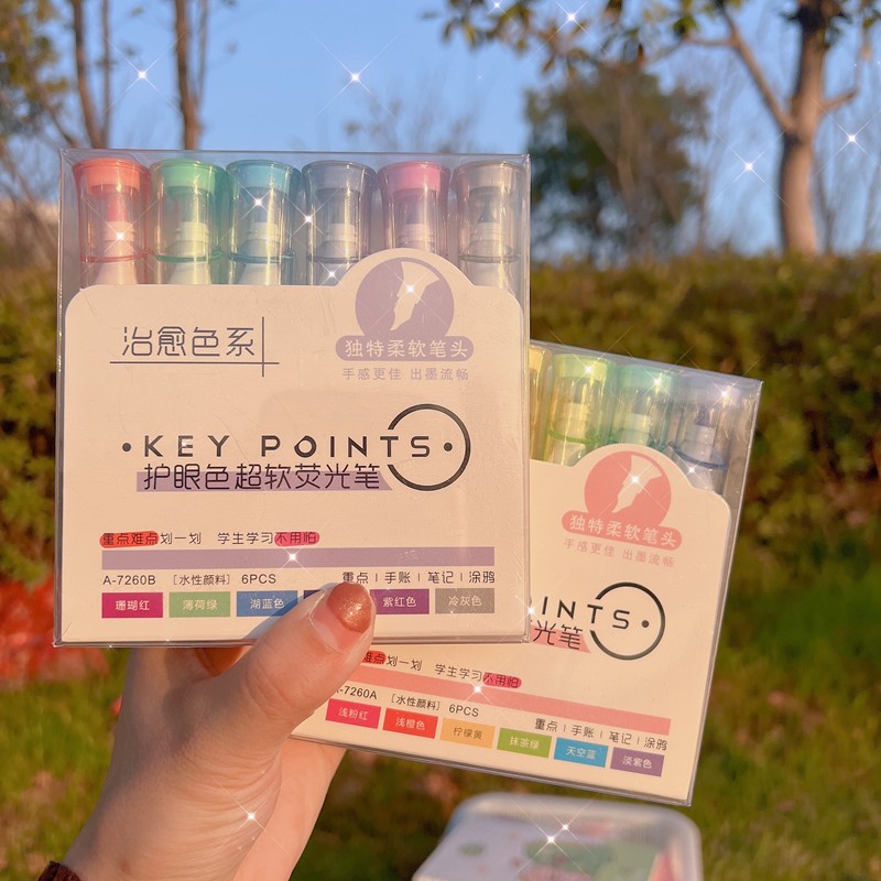 Bút đánh dấu highlight super-soft KEY POINTS tone màu pastel | Shopee ...