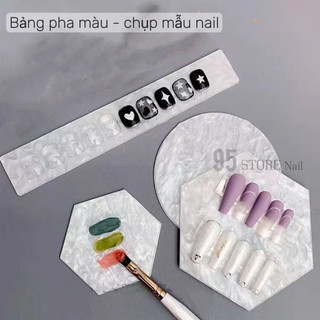 Khay đựng màu vẽ , bảng pha màu, gắn mẫu móng nail