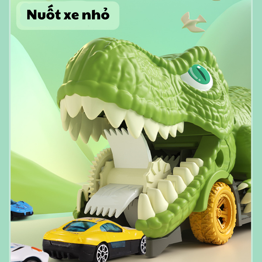 Xe Ô Tô Đồ Chơi Cho Bé Trai Mô Hình Khủng Long Nuốt Ô Tô Con Gồm 6 Xe Quà Tặng Sinh Nhật Cho Bé Trai - PUPU HOUSE