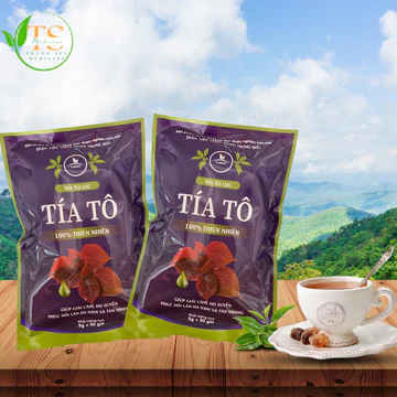 Trà Tía Tô Trung Sửu chuẩn OCOP. Hỗ trợ bệnh Gout, Bệnh đau xương khớp, Giảm chỉ số acid uric