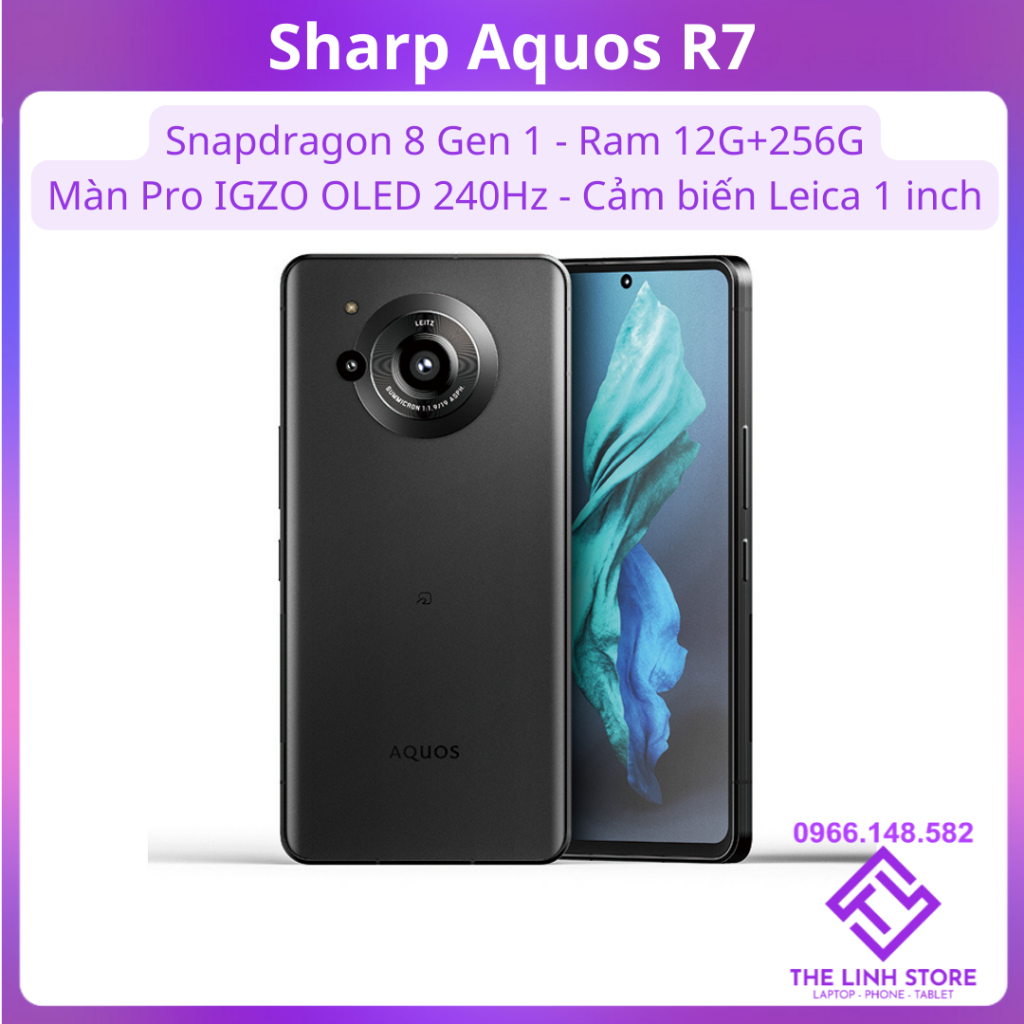 Điện thoại Sharp Aquos R7 màn 240Hz - Snapdragon 8 Gen 1 ram 12G 256G ...