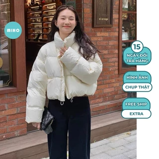 Áo Khoác Phao Croptop, Áo Phao Béo Hàn Quốc Chần Bông, Áo Dáng Ngắn Dày Dặn Siêu Ấm Mùa Đông Miho House