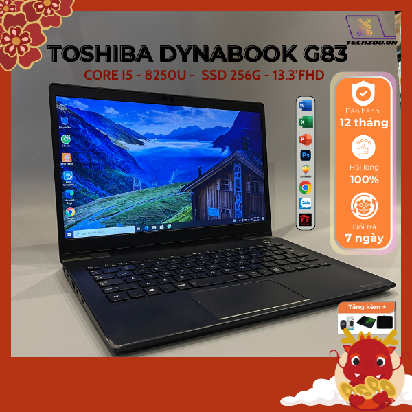 Laptop Toshiba dynabook G83/M i5-8250U/16GB/512GB/13.3Inch FHD, mỏng nhẹ  0.8kg pin trâu, bền bỉ, học tập giải trí OK | Shopee Việt Nam