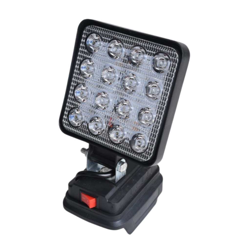 Đèn pin led có cổng USB, đèn pha led dùng chân pin phổ thông makita 4cm thiết kế bi cầu rọi xa