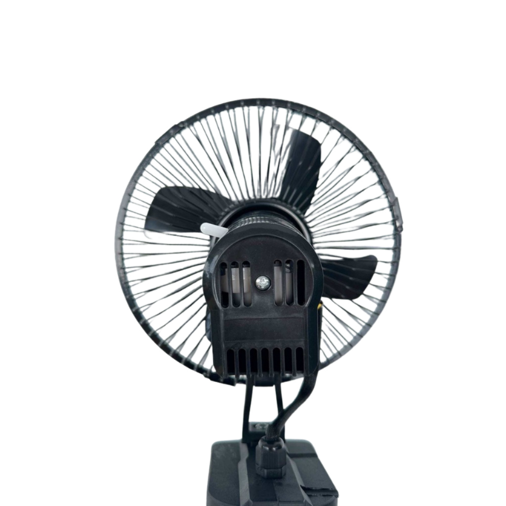 Quạt 8inch Boshun có 2 lấc chỉnh gió, có lấc quay dùng pin chân phổ thông 4cm