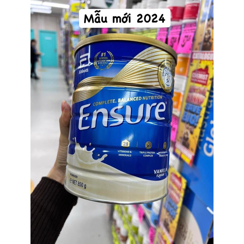 US]Sữa Ensure Úc Vanilla 850g mẫu mới 2024 | Shopee Việt Nam