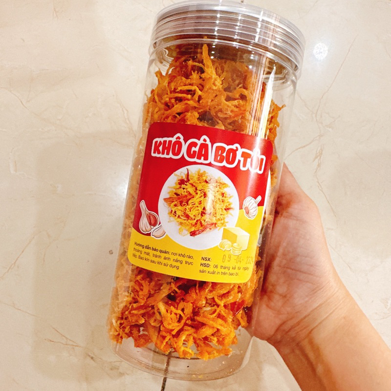 Khô Gà Bơ Tỏi loại 1 - lon pet 300gr