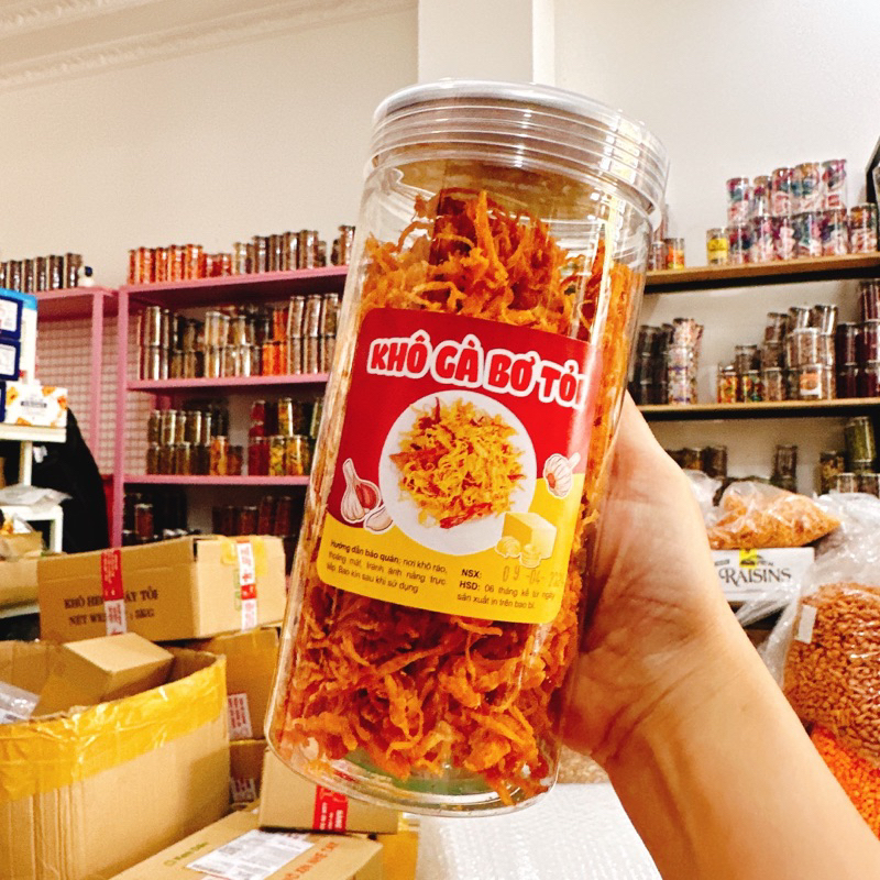 Khô Gà Bơ Tỏi loại 1 - lon pet 300gr