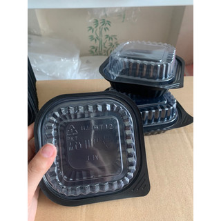 COMBO 50c- 100c hộp HT12 đế đen đựng bánh, xôi