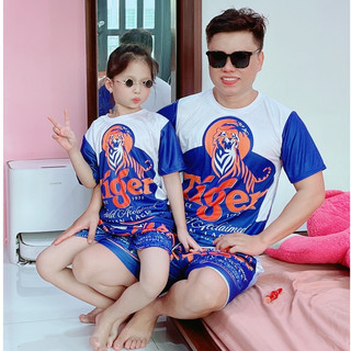 ⚡️Siêu Phẩm⚡️ Set Bộ Thể Thao Quần Áo TIGER XANH mặc nhà Tập Gym VẢI THUN LẠNH Kl2