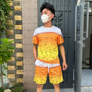 Bộ thể thao Unisex ⚡️ VẢI MÁT ⚡️ SÉT ĐỒ MẶC Nhà Nam Nữ họa tiết BỌT BIA phong cách thể thao KL2