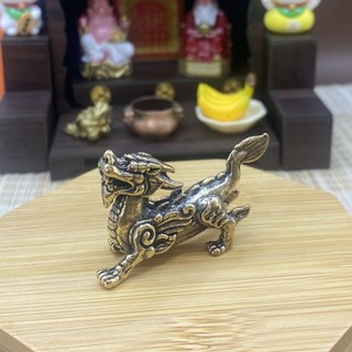 Kỳ Lân Đồng cao cấp giàu có, địa vị cũng như tài lộc Trang trí Bàn thờ Thần Tài Thổ Địa mini