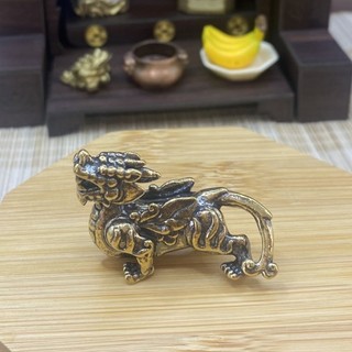Kỳ Lân Đồng cao cấp giàu có, địa vị cũng như tài lộc Trang trí Bàn thờ Thần Tài Thổ Địa mini