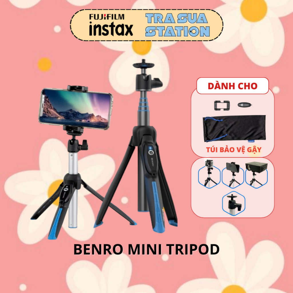 BENRO VT2 Mini Trépied escamotable pour Monopode Vis 3/8