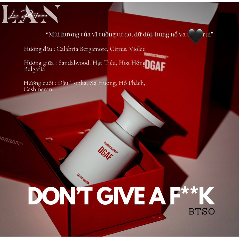 [LAN] Nước Hoa Unisex BTSO DGAF EDP 50ml Fullbox