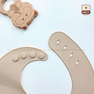 Yếm ăn dặm chính hãng Mily silicon mềm,  không BPA, không chì.