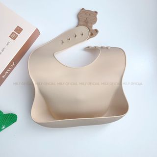 Yếm ăn dặm chính hãng Mily silicon mềm,  không BPA, không chì.