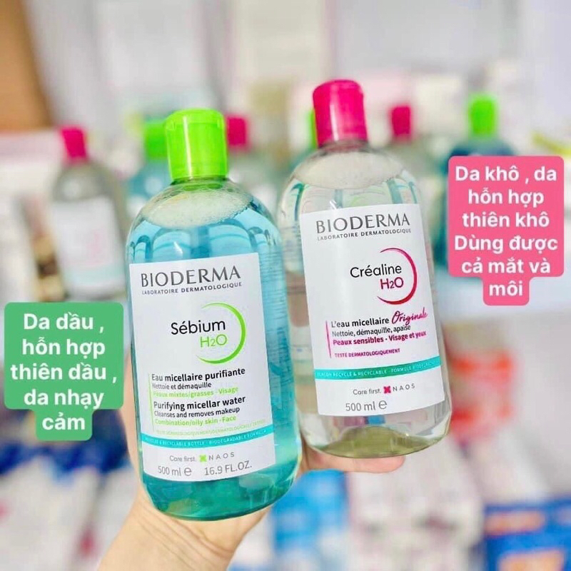 (NEW) Nước Tẩy Trang 500ml Của Pháp Chính Hãng Tẩy Trang Cho Da Dầu Mụn Và Da Nhạy Cảm Da Thường
