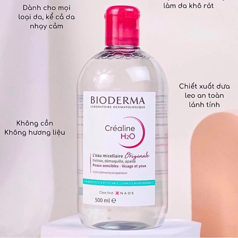 (NEW) Nước Tẩy Trang 500ml Của Pháp Chính Hãng Tẩy Trang Cho Da Dầu Mụn Và Da Nhạy Cảm Da Thường