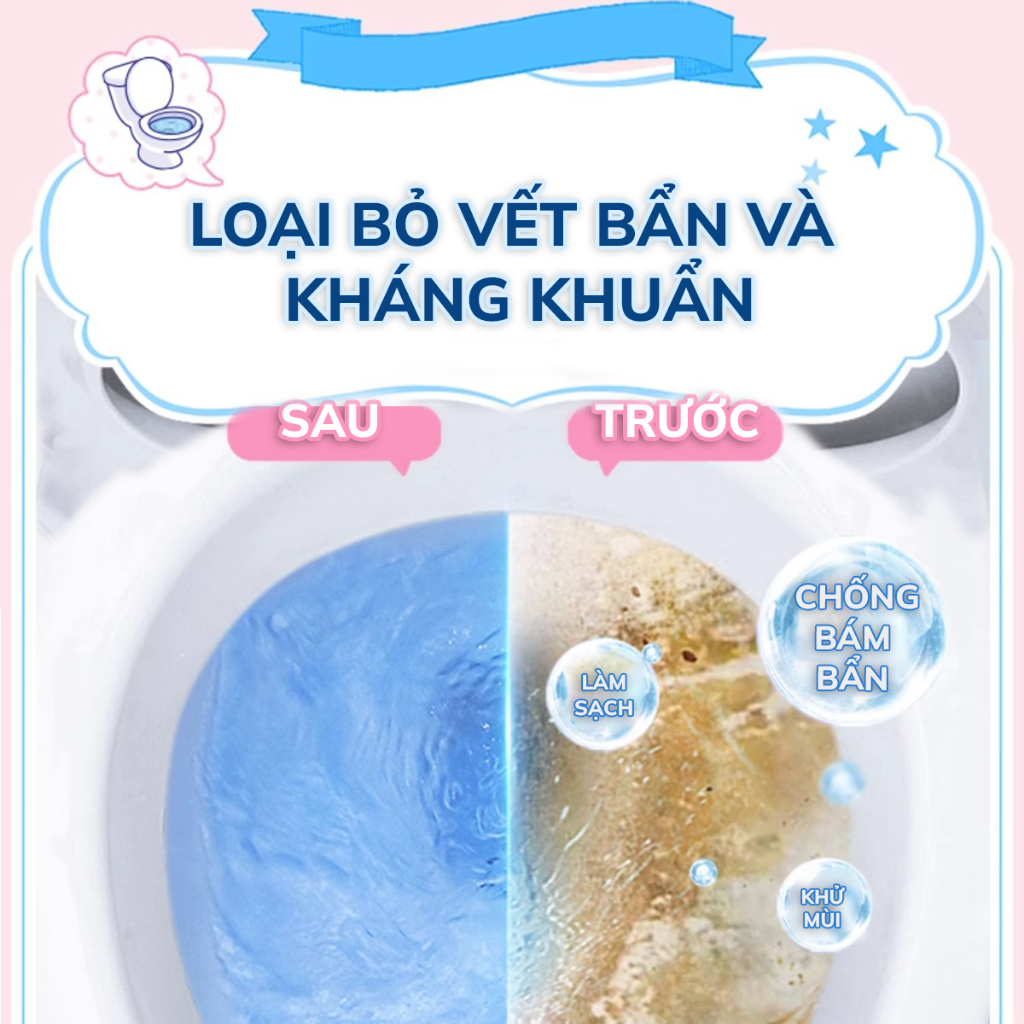Ảnh Viên sạch bồn cầu Geto Hương Đào viên thả bồn cầu sạch khuẩn, tẩy sạch mảng bám, khử mùi diệt vi khuẩn 4
