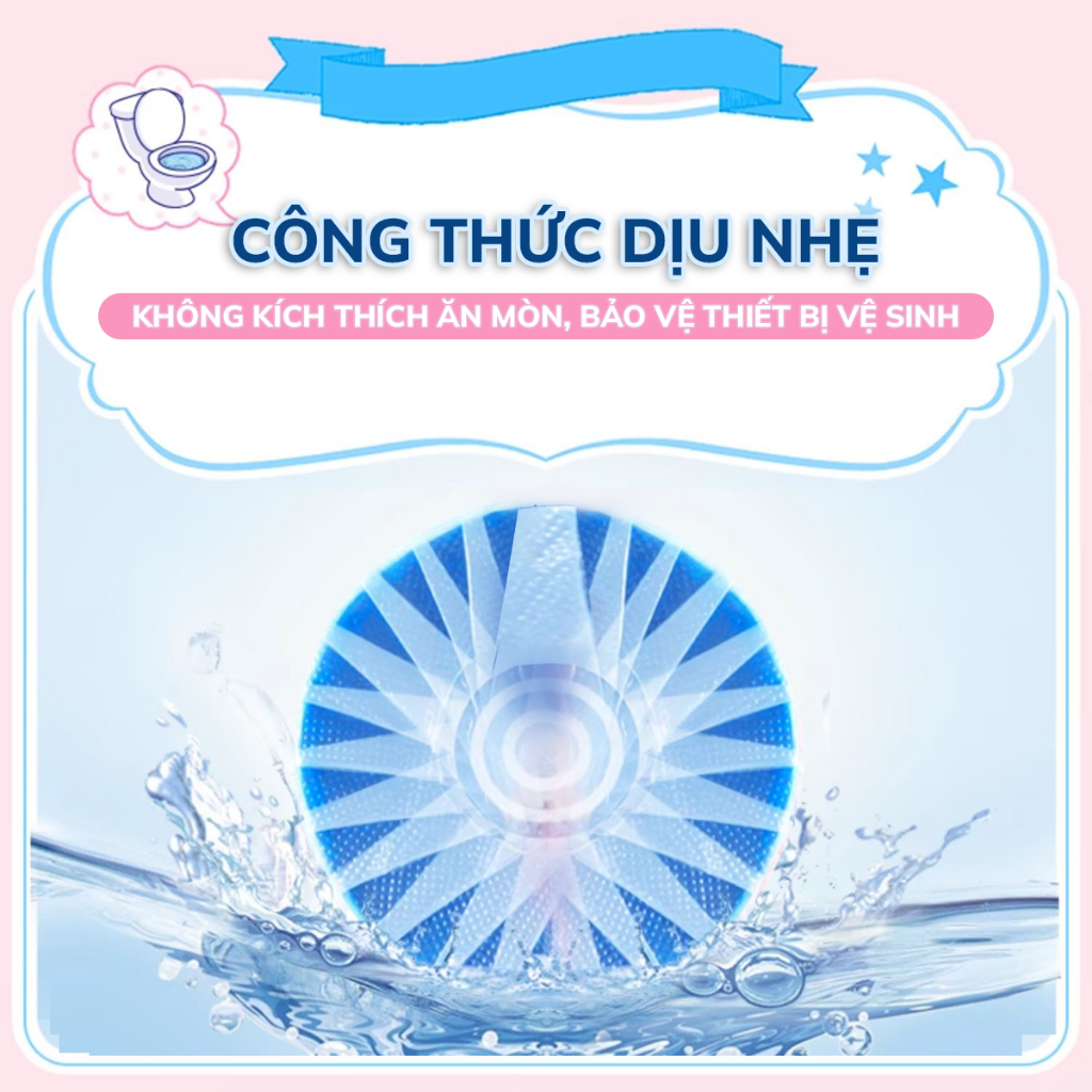 Ảnh Viên sạch bồn cầu Geto Hương Đào viên thả bồn cầu sạch khuẩn, tẩy sạch mảng bám, khử mùi diệt vi khuẩn 3