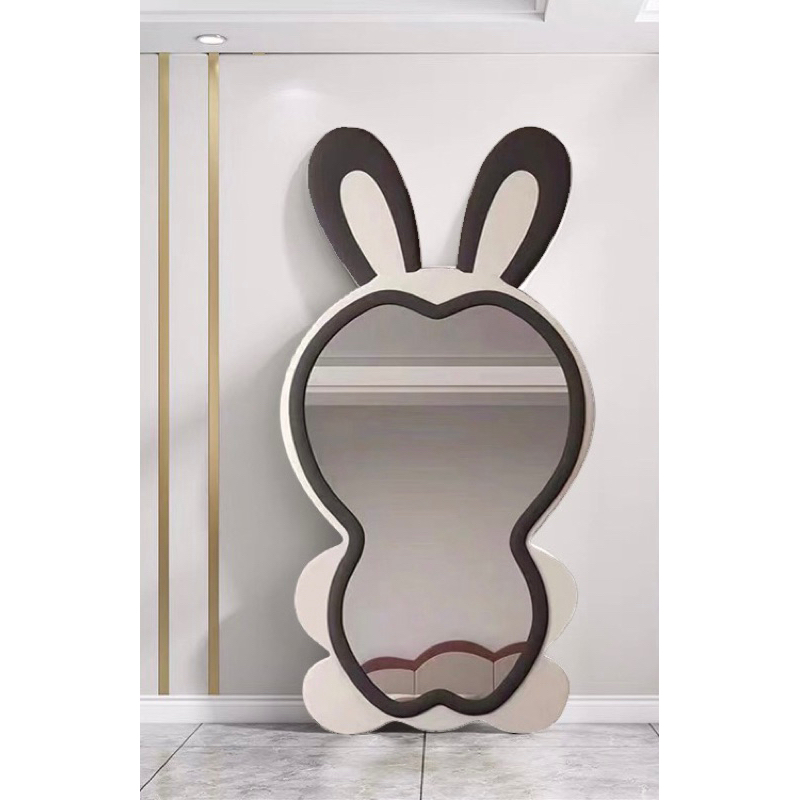 Gương Thỏ Đầu Tròn Bọc Nỉ Kích Thước 160x80cm ( cả tai) decor phòng dễ thương