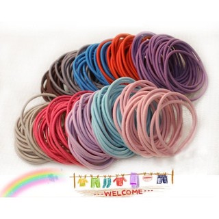 Chun Cột Tóc Trơn Nhiều Màu- Day Chun Buộc Tóc Cho Bạn Gái Set 100c Alulu.store