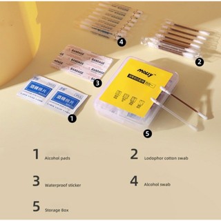 Hộp Sơ Cứu Mini 4 Trong 1 - Bộ Y Tế Cá Nhân Mang Theo Du Lịch Dã Ngoại Gia Đình Văn Phòng Ô Tô