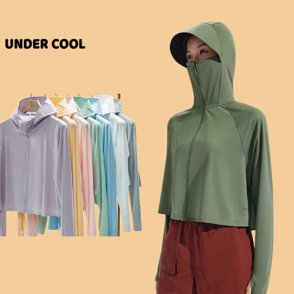 Áo Chống Nắng Dáng Choàng Lửng UNDERCOOL Mũ Vành Cánh dơi siêu nhẹ Chống Chói Chất Thun Lạnh ACN02