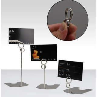 Kẹp để bàn inox, cài giá tiệm bánh ngọt, wobbler inox chuyên dùng tại các quầy thực phẩm, bánh ngọt