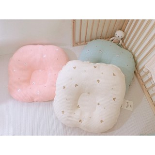 Gối chống trào ngược, đêm chống trào ngược cao cấp Monona vải Waffle thêu họa tiết