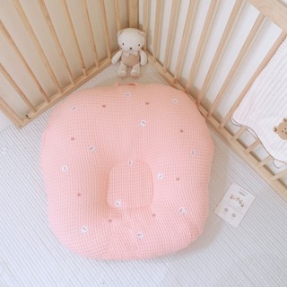 Gối chống trào ngược, đêm chống trào ngược cao cấp Monona vải Waffle thêu họa tiết