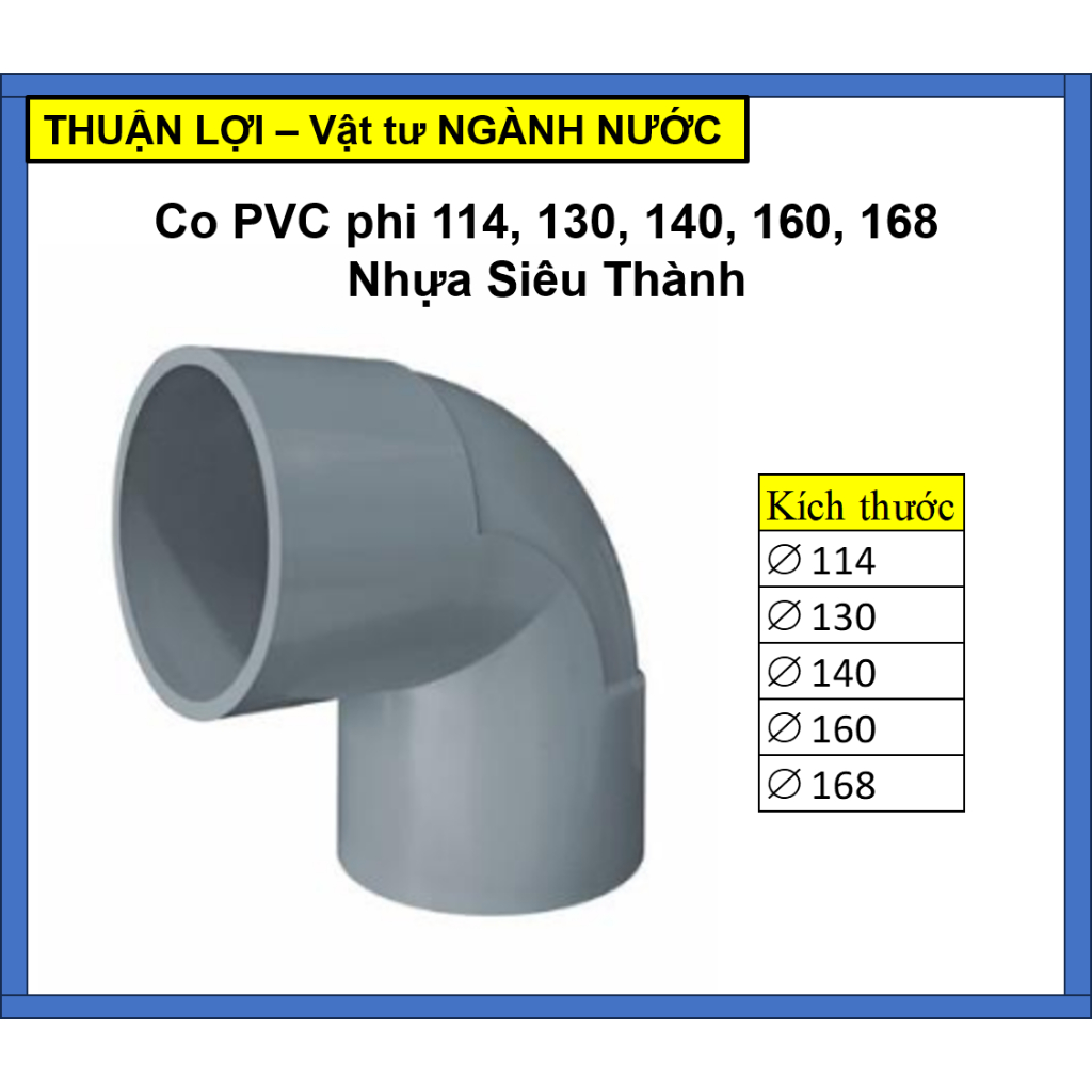 Co PVC phi 130, 140, 160, 168mm phụ kiện uPVC - Hành chính hãng - nhựa ...