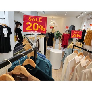 Kẹp quảng cáo V01 cao cấp, kẹp giảm giá shop quần áo màu trắng