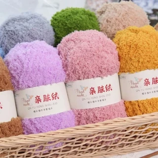 Len bông xù lông cừu cỡ sợi 4mm mẫu mới bảng màu full siêu đẹp