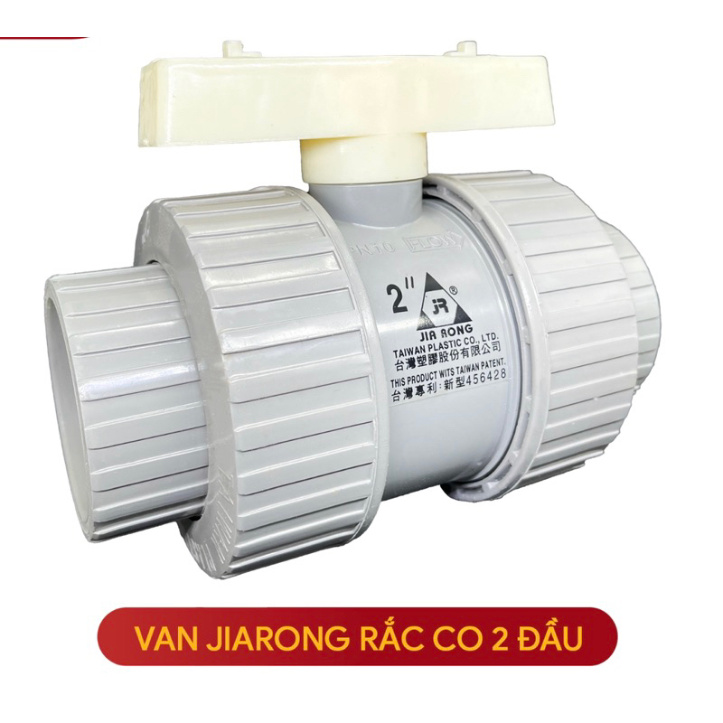 Van bi nhựa 2 đầu rắc co Ø21, Ø27, Ø34, Ø42, Ø48 Van khóa nước rắc co 2 ...