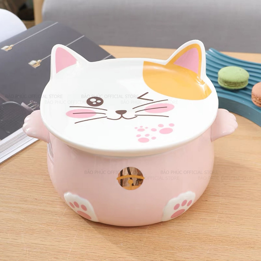 bát sứ nắp tai mèo