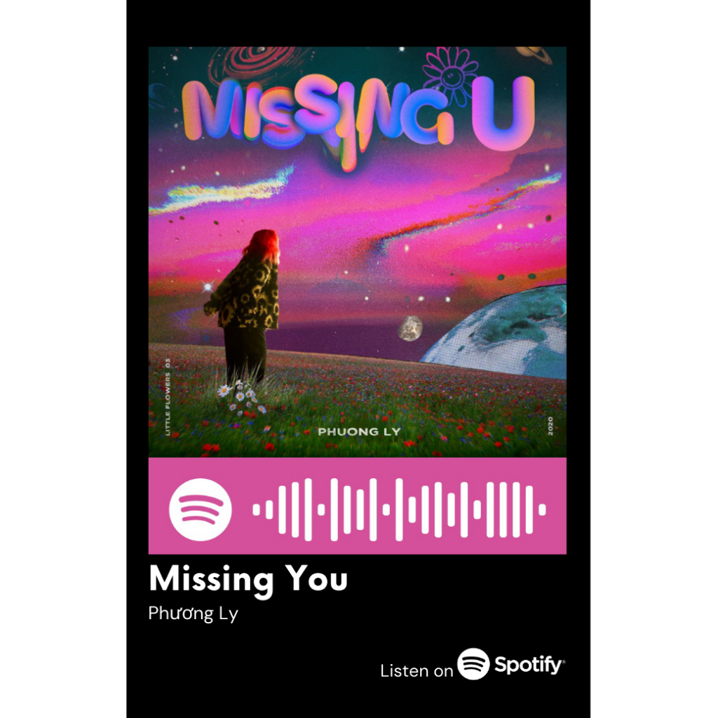[Vui lòng đặt từ 2c]Thẻ Spotify ca sĩ Phương Ly (có thể quét được mã)