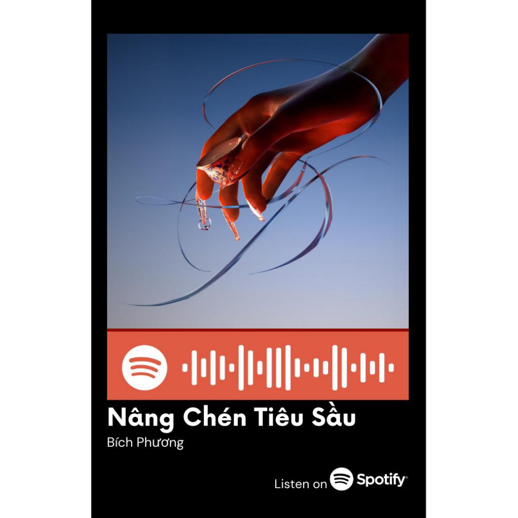 [Vui lòng đặt từ 2c]Thẻ Spotify ca sĩ Bích Phương (có thể quét được mã)