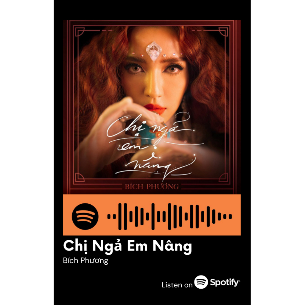 [Vui lòng đặt từ 2c]Thẻ Spotify ca sĩ Bích Phương (có thể quét được mã)