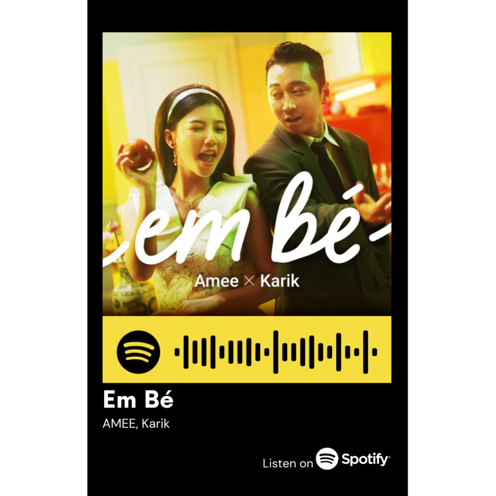 [Vui lòng đặt từ 2c]Thẻ Spotify ca sĩ Amee (có thể quét được mã)